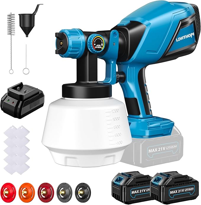 LDHTHOPI Cordless Paint Sprayer with 1000W High